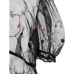 Dolls Kill  SUGAR THRILLZ Sheer Mesh Floral Embroidered Puff Sleeve Dress Sz 2XL Photo 5