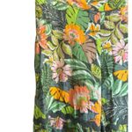Cato  Floral Wide Leg Pants Womens Small Green Orange‎ Tropical Print Photo 2