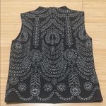 St. John Lace Pattern Knit Sleeveless Mockneck Sweater Top Photo 1