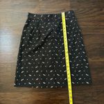 Anthropologie Odille  dark gray floral cotton pencil skirt size 4 Photo 7