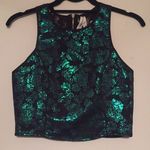 Aeropostale Blue/green metallic crop top Photo 0