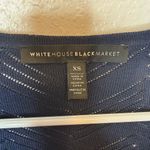 White House | Black Market Navy Lace Up Mix Knit Bell Sleeve Sweater Size XS Photo 3