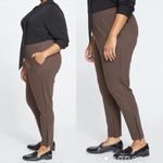 Universal Standard Moro Pocket Signature Ponte Pants With Zipper Earth Brown Photo 3