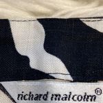 Richard Malcolm 100% linen skirt size 14 black and white combination length 28” Photo 11