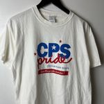 Vintage CPS Pride Cincinnati Public Schools T Shirt 90s Y2K White Large L Solid Photo 9