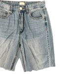 Simple Society  Juniors Light Wash Cut-Off Denim Jean Shorts Size 3 High Waisted Photo 1