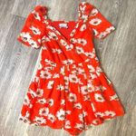 Urban Outfitters  Lula red floral V neck romper Photo 8