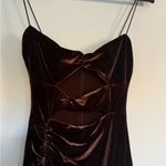 Nookie  Chocolate Brown velvet Dress Photo 5