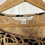 Diane Von Furstenberg  100% Silk Ruched Asymmetric Dress in‎ Brown Black Size 8 Photo 1