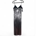 NEW Retrofete Cherith Pleated Dress Silver Gunmetal Sz L Size L Photo 3