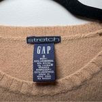 Gap  Vintage Y2K  Camel Sweater with Pink Floral Embroidered Lambswool Small Photo 4