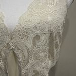 Victoria's Secret Victoria’s Secret Gold Vtg 80s Ivory Satin Lace Maxi Slip Bridal Coquette Medium Photo 4