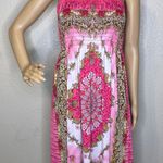 Just Love MIDI Halter or Strapless Dress Pink White Gold Black Size XL Photo 1