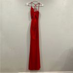 La Femme 27126 Asymmetrical Neckline Strappy Jersey Side Cut Out Evening Dress Photo 4