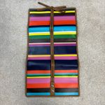 Stella & Dot  Multicolor Rainbow Stripe Jewelry Organizer Travel Case Photo 3