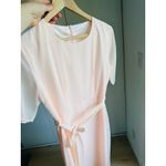 Women's Vintage Dress Peach Romantic Ethereal Coquette Size Med Flowy Pink Photo 4