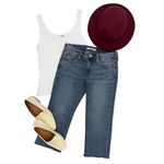 Kut From The Kloth  Distressed Cropped Raw Hem Jeans Medium Wash Stretch 6 in EUC Photo 1