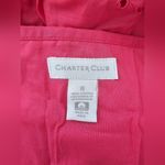 Charter Club  Pink Midi Dress Polished Cottom Eyelet & Crochet Trim Side Zip 16 Photo 4