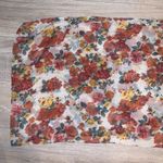 Large floral sheer circle scarf Red Photo 2