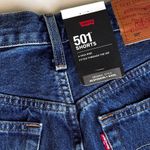 Levi's NWT ® Premium 501® ORIGINAL FIT HIGH RISE SHORTS Broken Midnight Dark Wash Photo 8