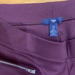 Gap Women’s  burgundy legging with zippers Photo 2