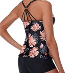 Women’s Floral Swim Top Black Size XXL Photo 1