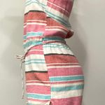 Old Navy Striped Strapless Linen Romper Photo 2