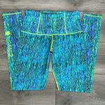 Tutu Blue Watercolor Mid Rise‎ Swim Yoga Leggings Blue Yellow Size Large Photo 0