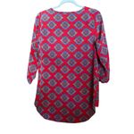Karlie Tunic Top Womens Medium Multicolor Paisley Elastic Cuff Blouse Photo 4