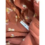 Billabong  Boho Shake It Again Orange Floral Wide Leg Belted Jumpsuit Women Small Photo 6