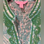 Lilly Pulitzer  Sarasota Beaded Tunic Top in Shorely‎ Blue & Sea Cups Size XS Photo 3