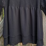 White House | Black Market NWT Rhinestone Studded Blouson Dress Black Large $170 Photo 9