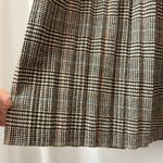 SheIn Gray Plaid Neutral Midi Knee Length High Waisted Skirt Size Medium Photo 3