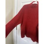 Sanctuary  Red Fuzzy Ribbed Mock Neck Pullover Sweater Size Small Christmas Cozy Photo 4