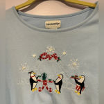 Breckenridge Vintage penguin Christmas cafe embroidered shirt Photo 1