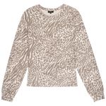 Rails Ramona Mixed Animal Print Crewneck Sweatshirt in Tan/Ivory Size M Photo 3