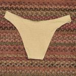 Aerie NWT GOLD SHIMMER CHEEKY SWIM BOTTOMS Photo 3