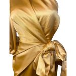 Lovers + Friends  Kennedy Mini Dress in Mustard Yellow XSmall New Satin Photo 6