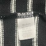 Black white stripe lace shoulder open front short sleeve cardigan woman’s medium Photo 5