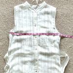 Vince Drapey White & Black Striped Sleeveless Button Front Midi Dress Medium Photo 8