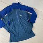 Under Armour  Blue Half Zip Raglan Pullover Sweatshirt Size S Photo 0
