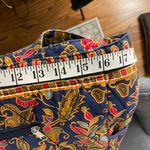 Singapore Quilted Tote Bag with Floral Design Blue Photo 1