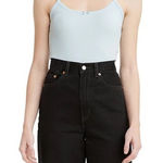Levi's  Crop Top Canyon‎ Tank Light Blue Sky Bow Small NWT Photo 0