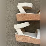 Franco Sarto Open-Toe Upper Leather Cork Platform Wedge Sandals Photo 6