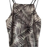 Sam Edelman NWT  Black and White Leaf Print Strappy Camisole | Vacation Coastal Photo 0