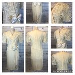 Leslie Fay  Vintage lace 70's dress with balloon sleeves and lots of details. Photo 2