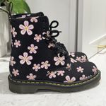 Dr. Martens Doc Martens Page Meadow Canvas Boots Black Pink Floral Flower Women's Size US 5 Photo 1