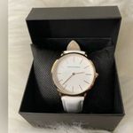 Hannah Martin Rose Gold and White Leather Waterproof Watch NWT Photo 3