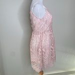 Tobi  Pink Lace Deep V Dress Sz Small Wedding Guest Shower Photo 3