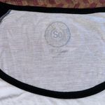 SO  BLACK & WHITE BASIC BASEBALL SHORT SLEEVE TEE Photo 1